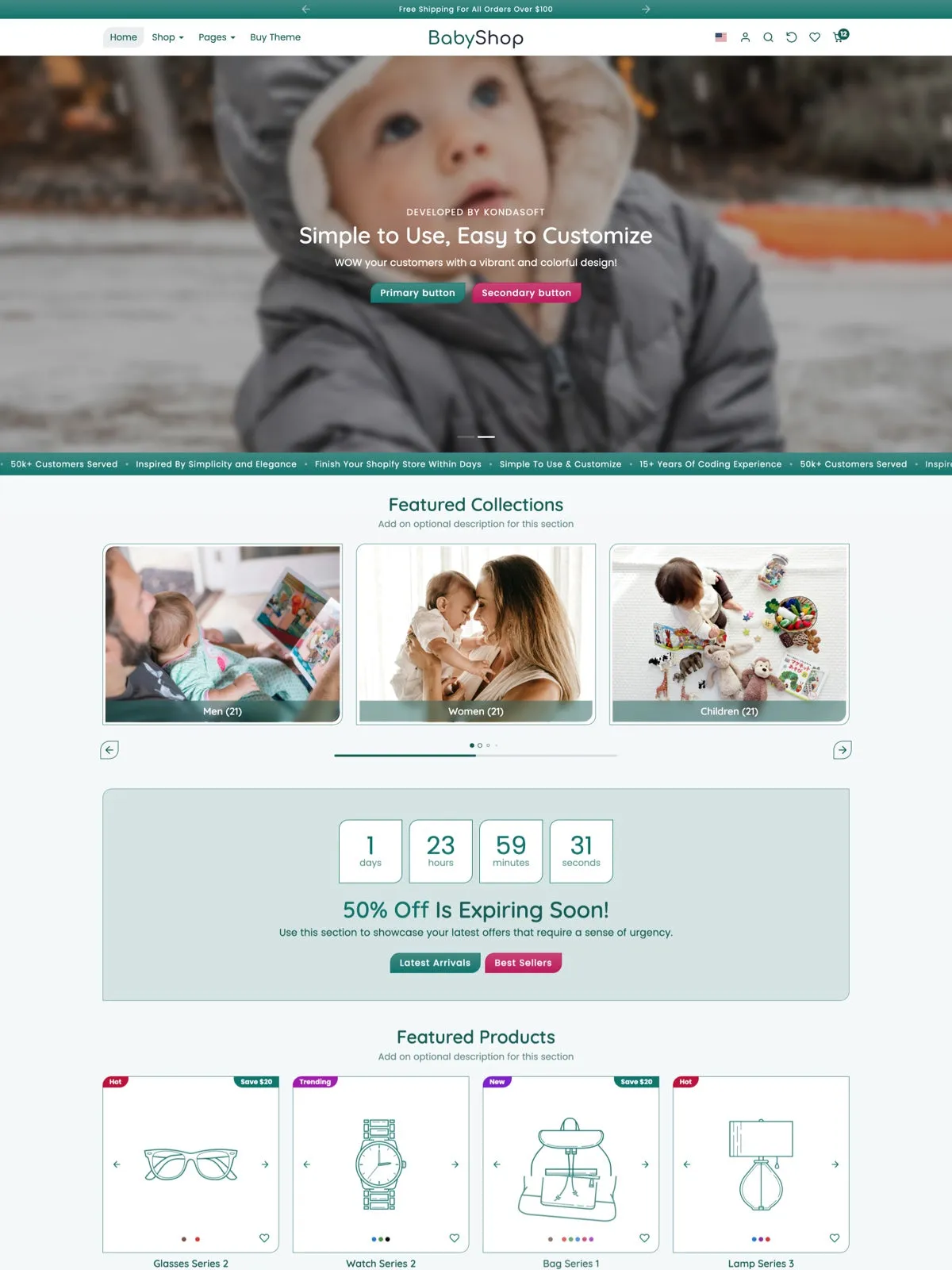 KS BabyShop theme preview